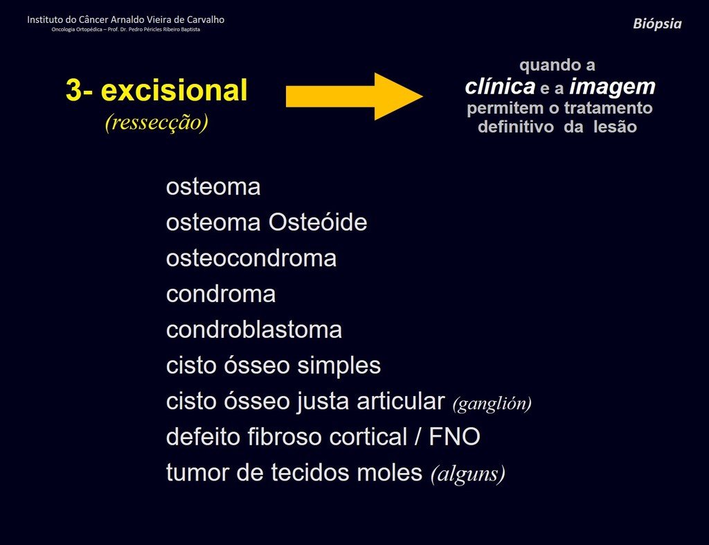 Figura 12: Lesões que podem permitir a ressecção-biópsia. É preciso analisar caso a caso. Uma equipe multidisciplinar é fundamental.