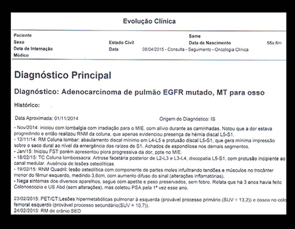 Figura 26a : Evolução Clínica em 08/04/2015, pagina a.